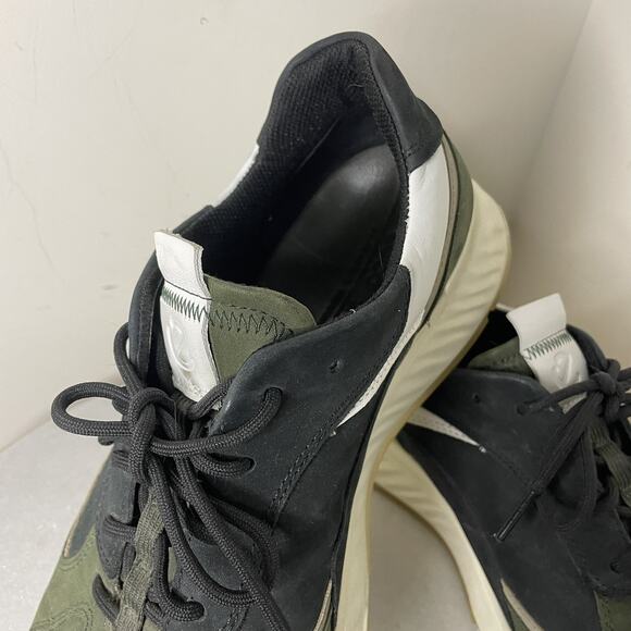 Ecco Men\'s St.1 Lite Athleisure Leather Sneakers, Black/Green/White Comfort Sz 9 main image 11